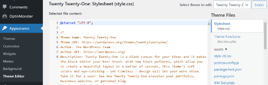 如何在 WordPress 代码编辑器中编辑 HTML